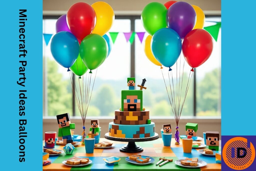 Minecraft Party Ideas Balloons