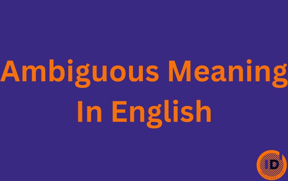 ambiguous meaning in english