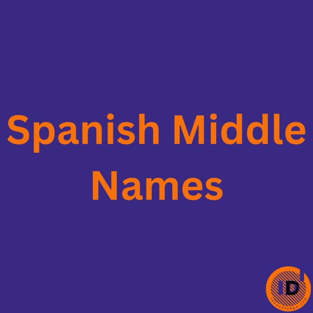 spanish middle names