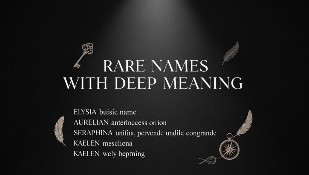 Rare Names With Deep Meaning
