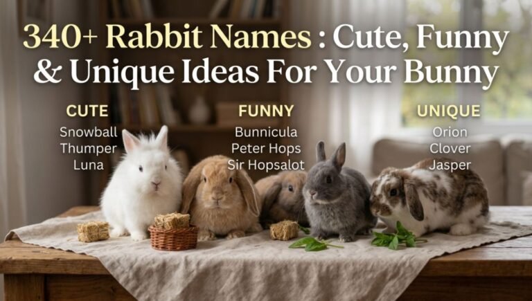 340+ Rabbit Names : Cute, Funny & Unique Ideas For Your Bunny