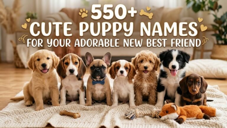 550+ Cute Puppy Names For Your Adorable New Best Friend