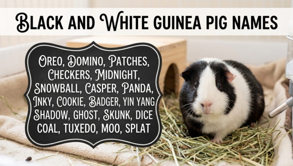 Black and White Guinea Pig Names