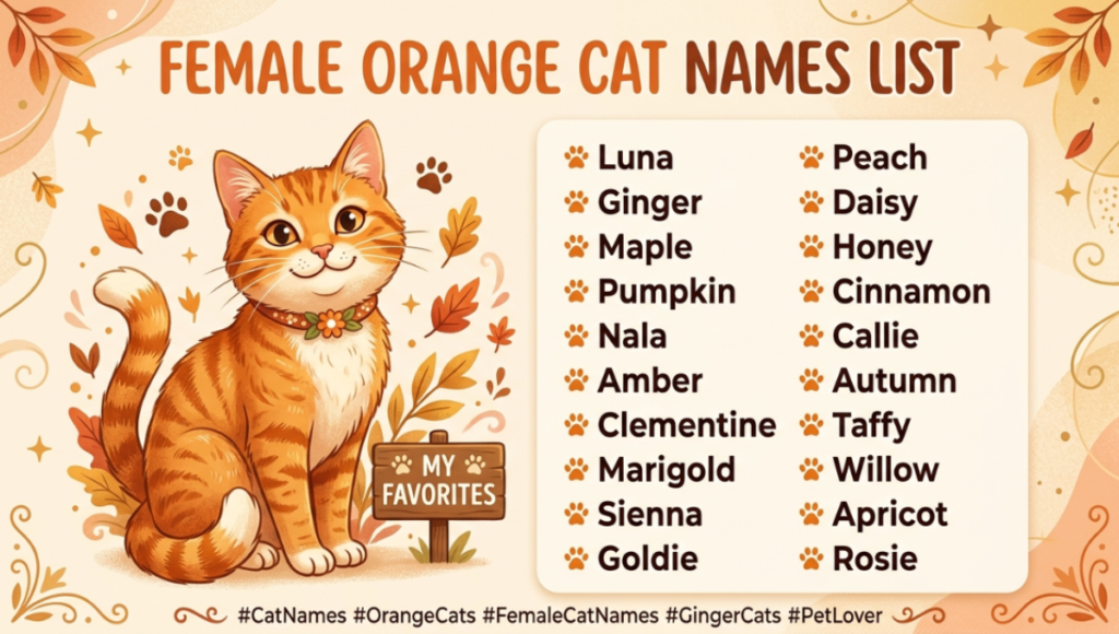 Female Orange Cat Names List
