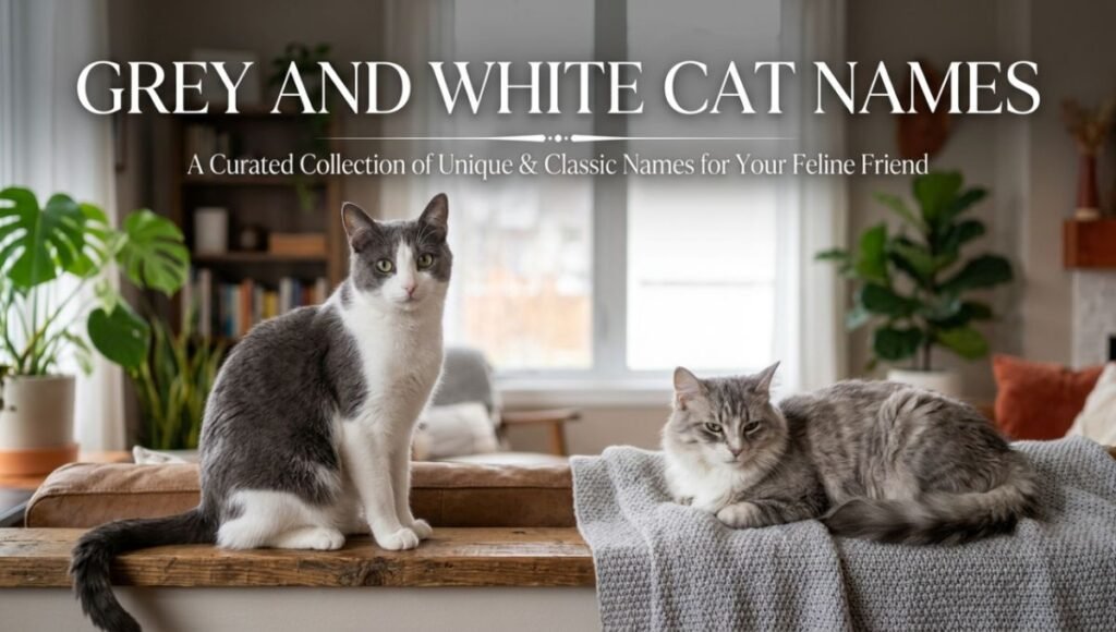 Grey and White Cat Names
