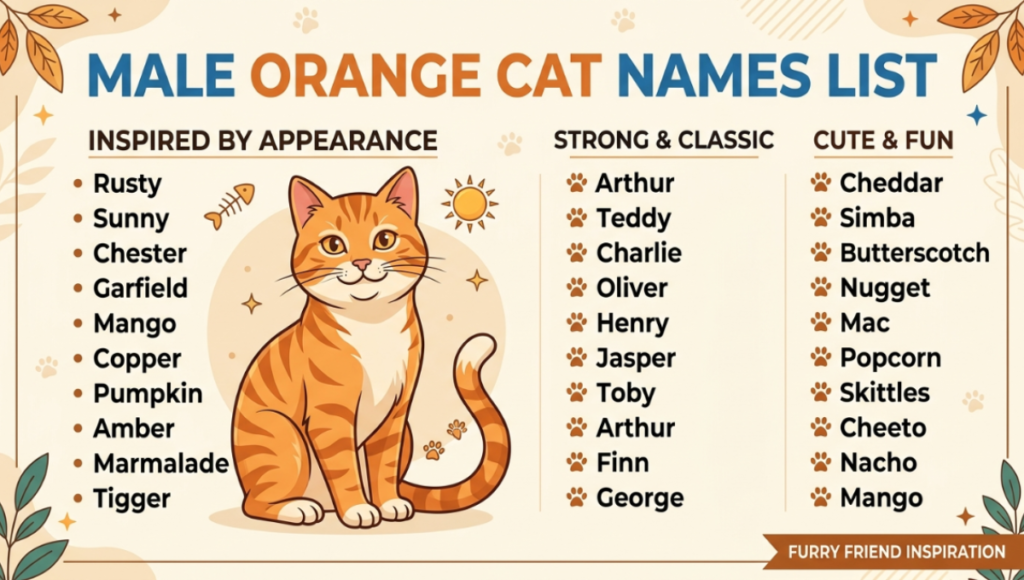 Male Orange Cat Names List