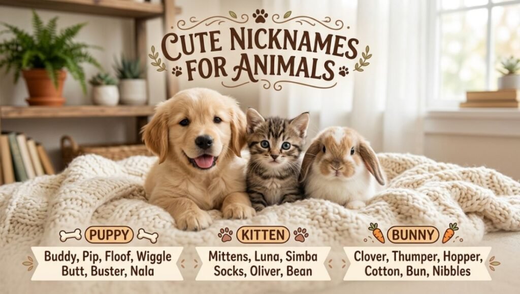 cute nicknames for animals
